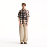 PLAID SHORT-SLEEVE SHIRT