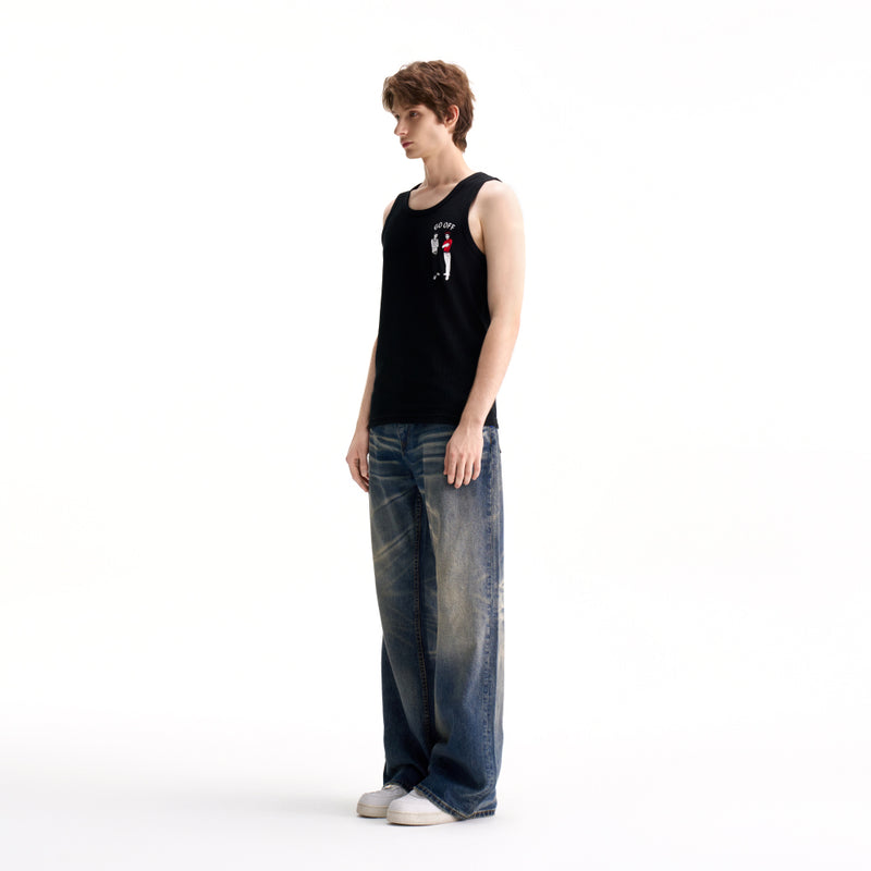 WAFFLE-KNIT TANK