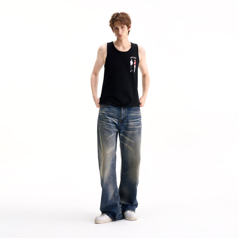 WAFFLE-KNIT TANK