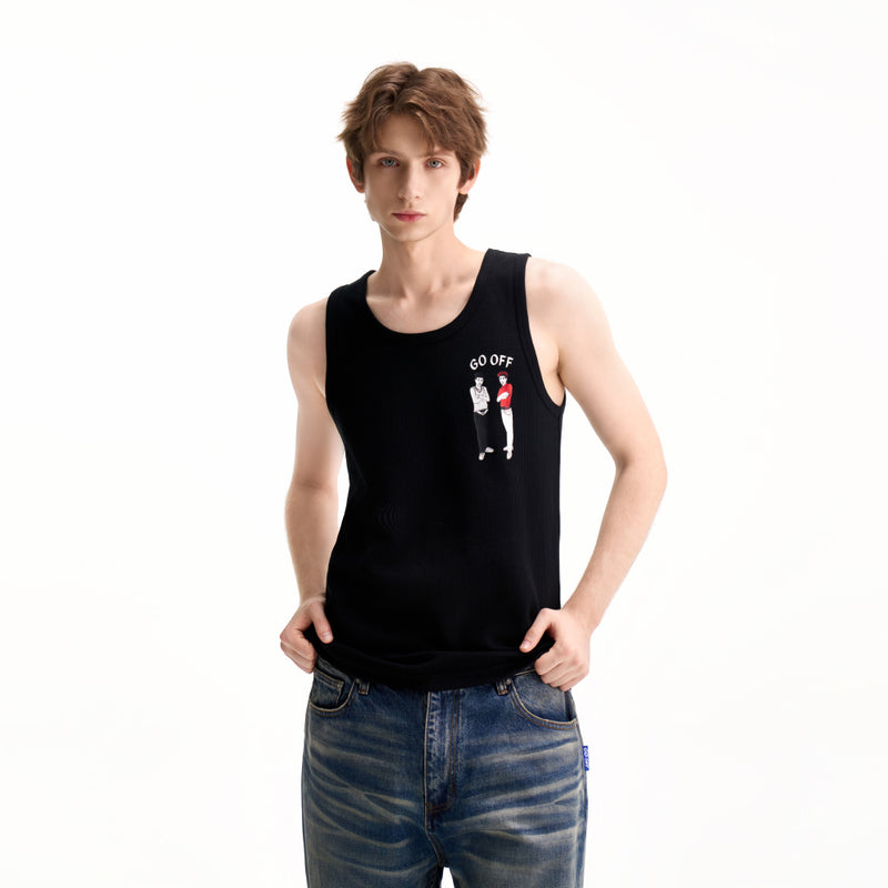 WAFFLE-KNIT TANK