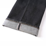 14oz DESIZED SELVEDGE RAW WIDE-LEG JEANS-INDIGO